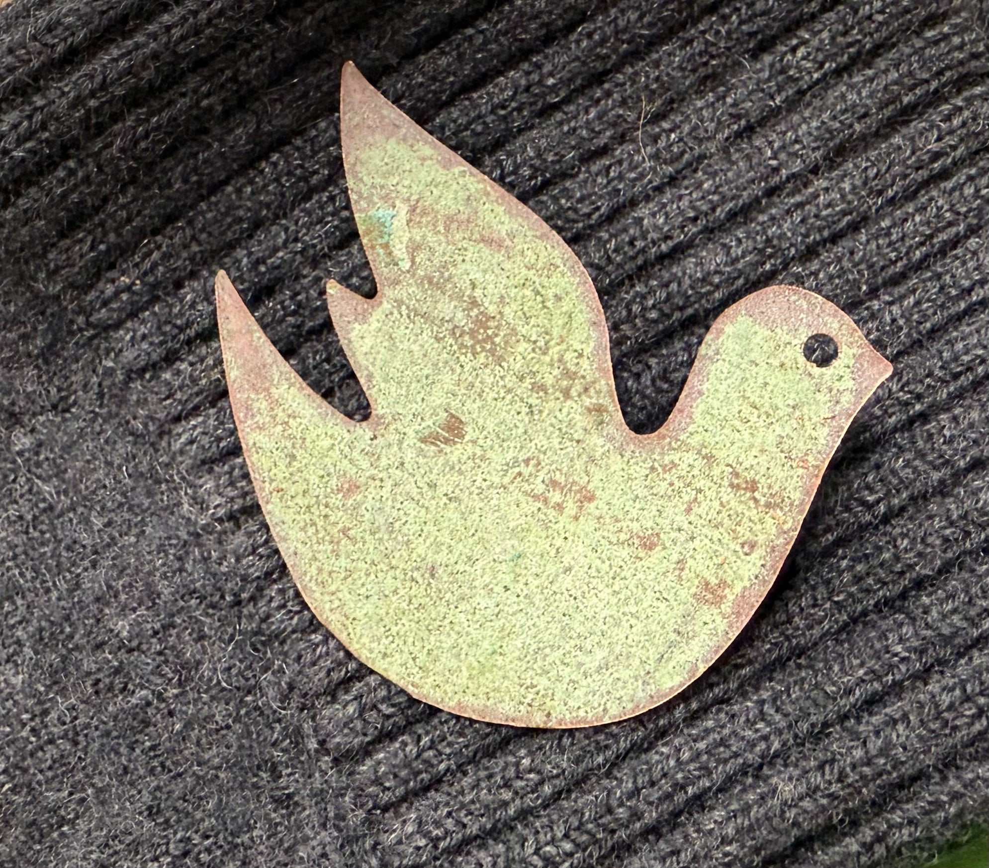 Brooch - Church roof peace dove