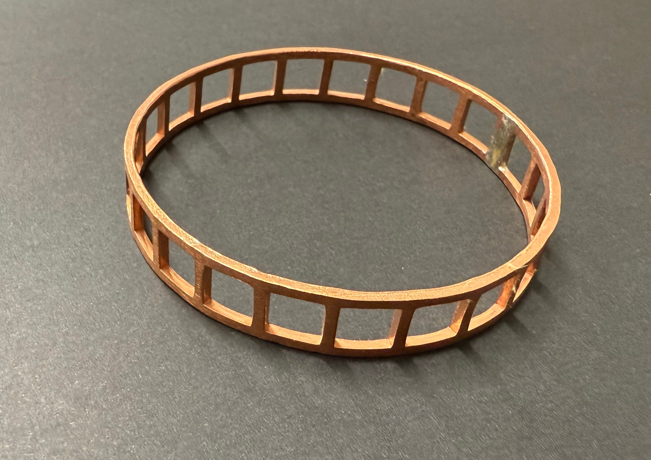 Limited Edition Mezzo Quadrato copper bangle
