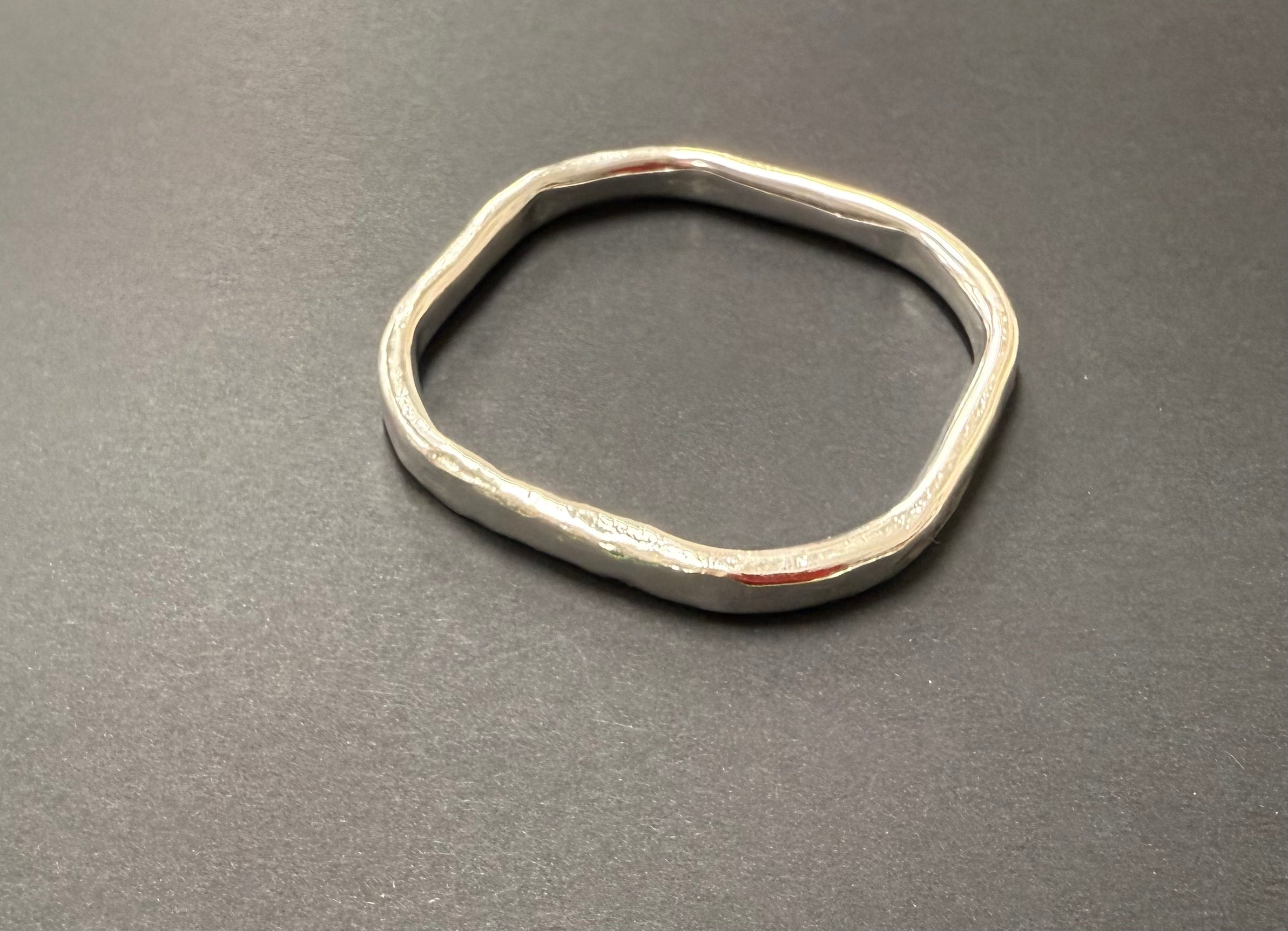 Classic silver square bangle