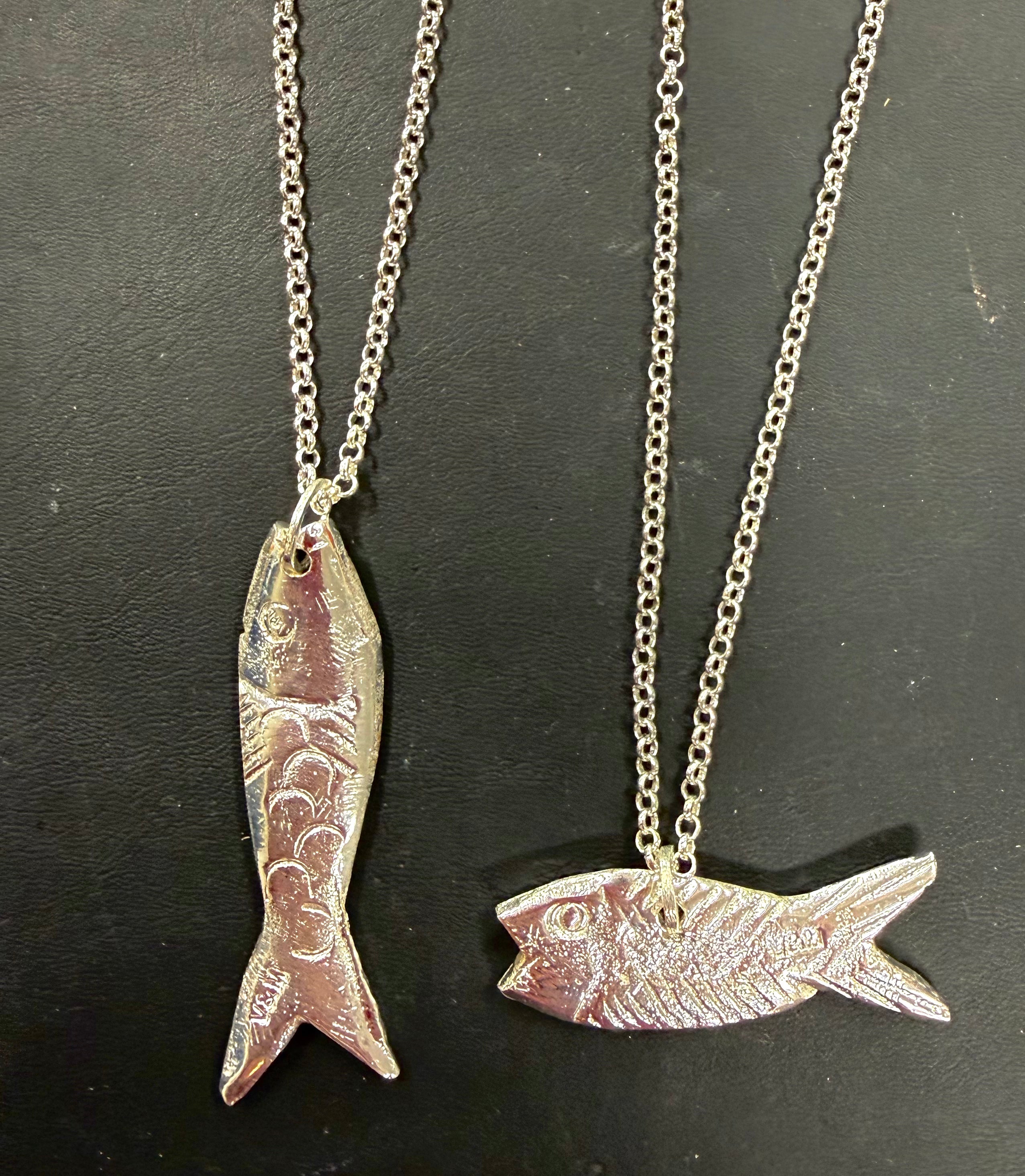 Fusione silver fish pendant