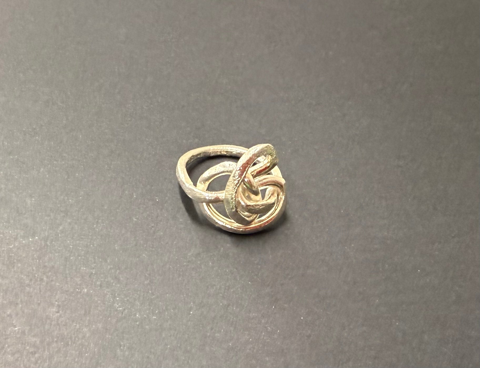 Intricate silver knot ring