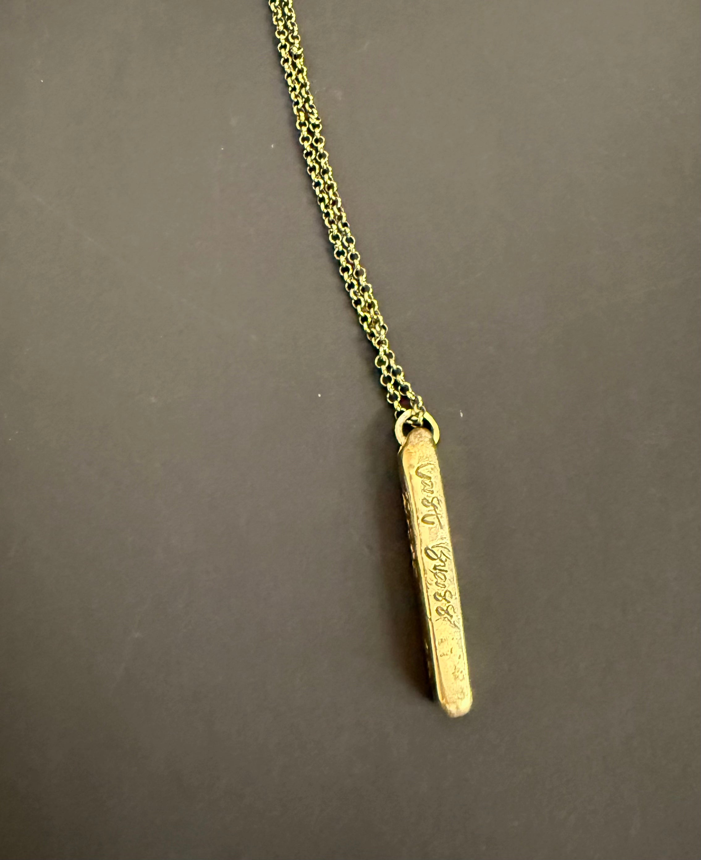Small Brass Ingot Pendant