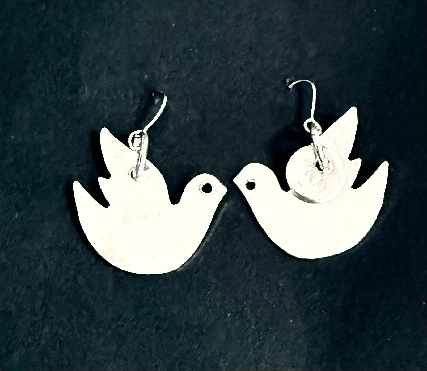 Dove silver earrings