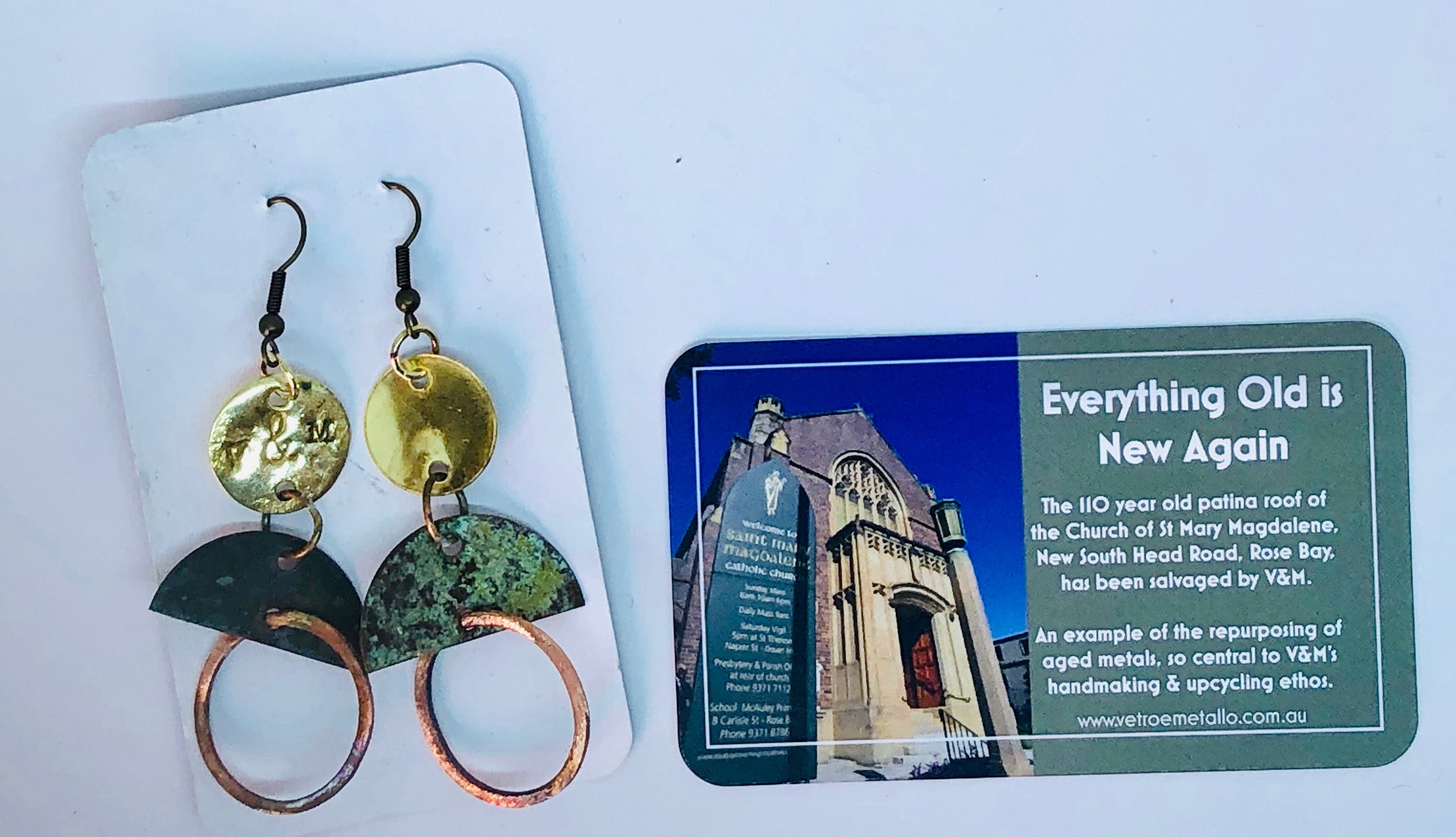Salvage church roof earrings 95