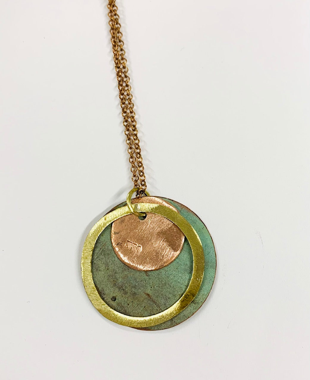 Salvage church roof patina pendant