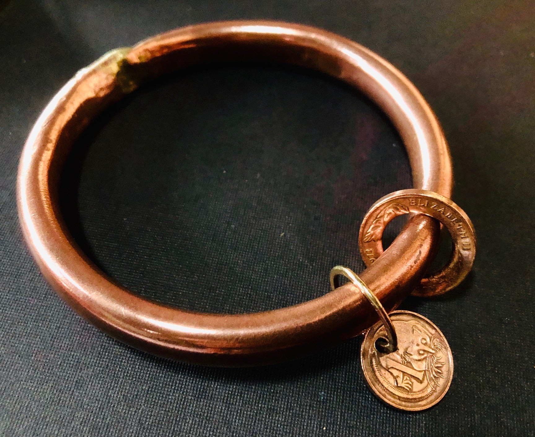 Anvil Bangle coin copper