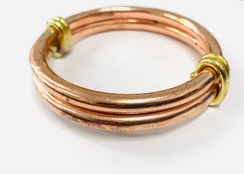 Double Classic copper bangle