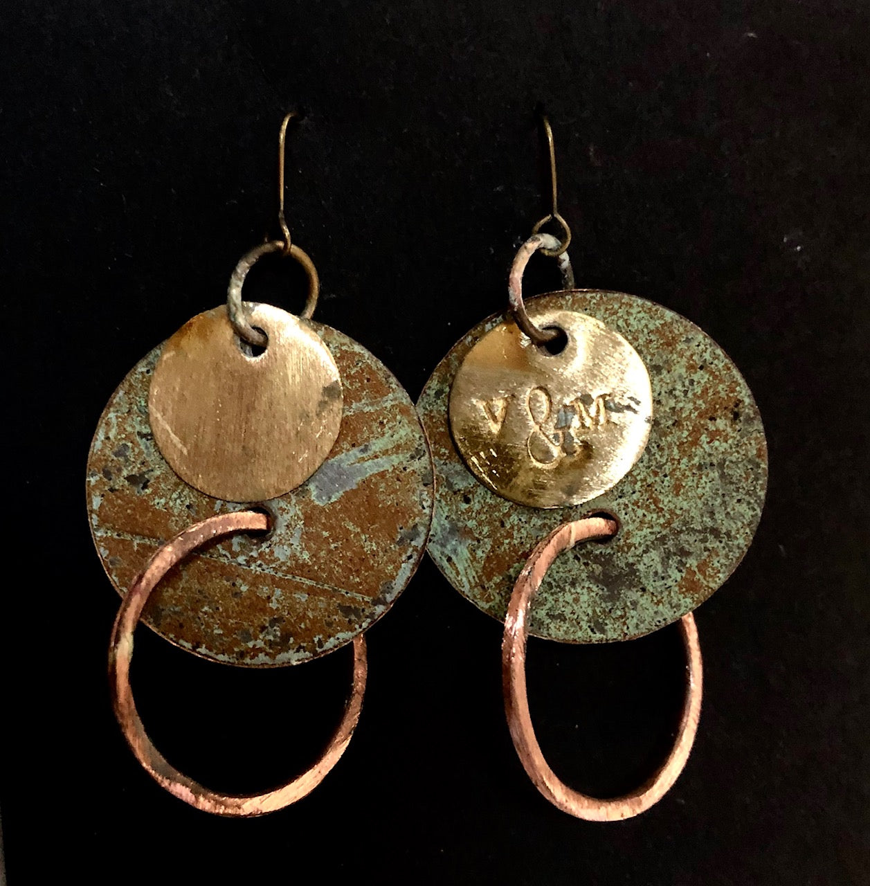 Church patina roof earrings 65