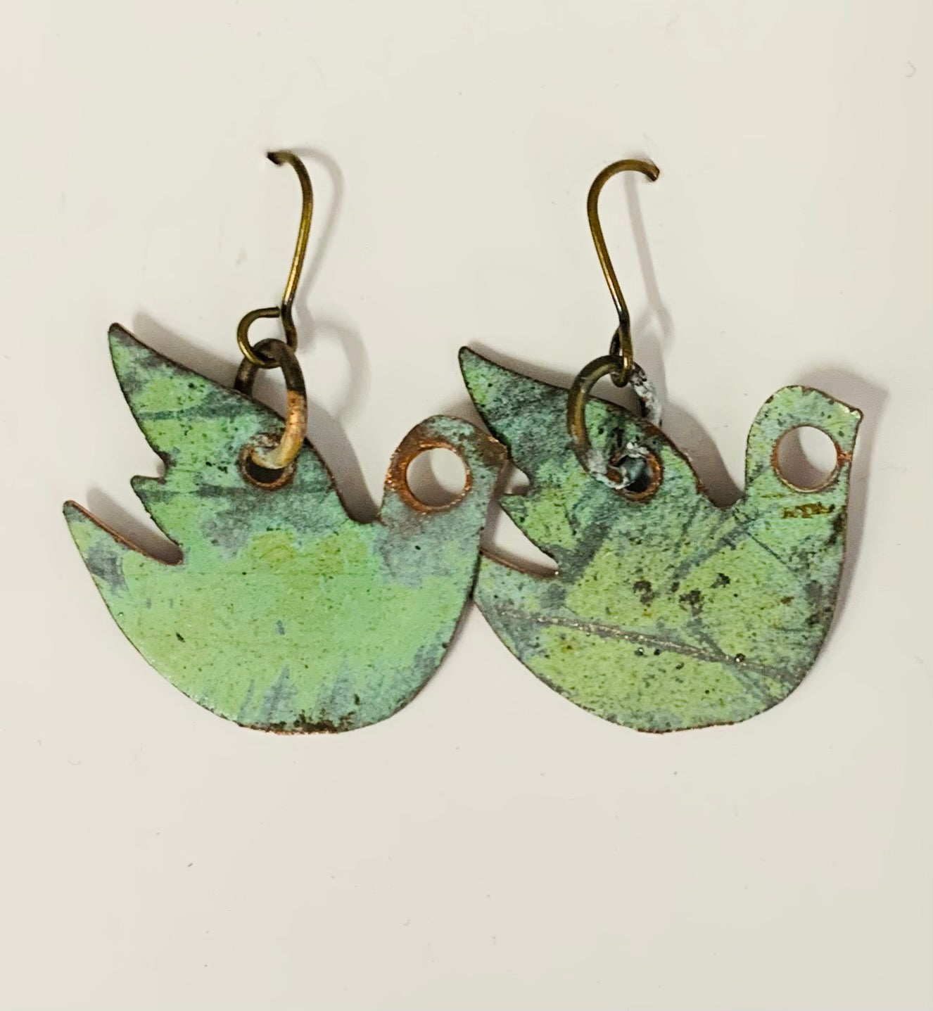 Church peace dove small earrings