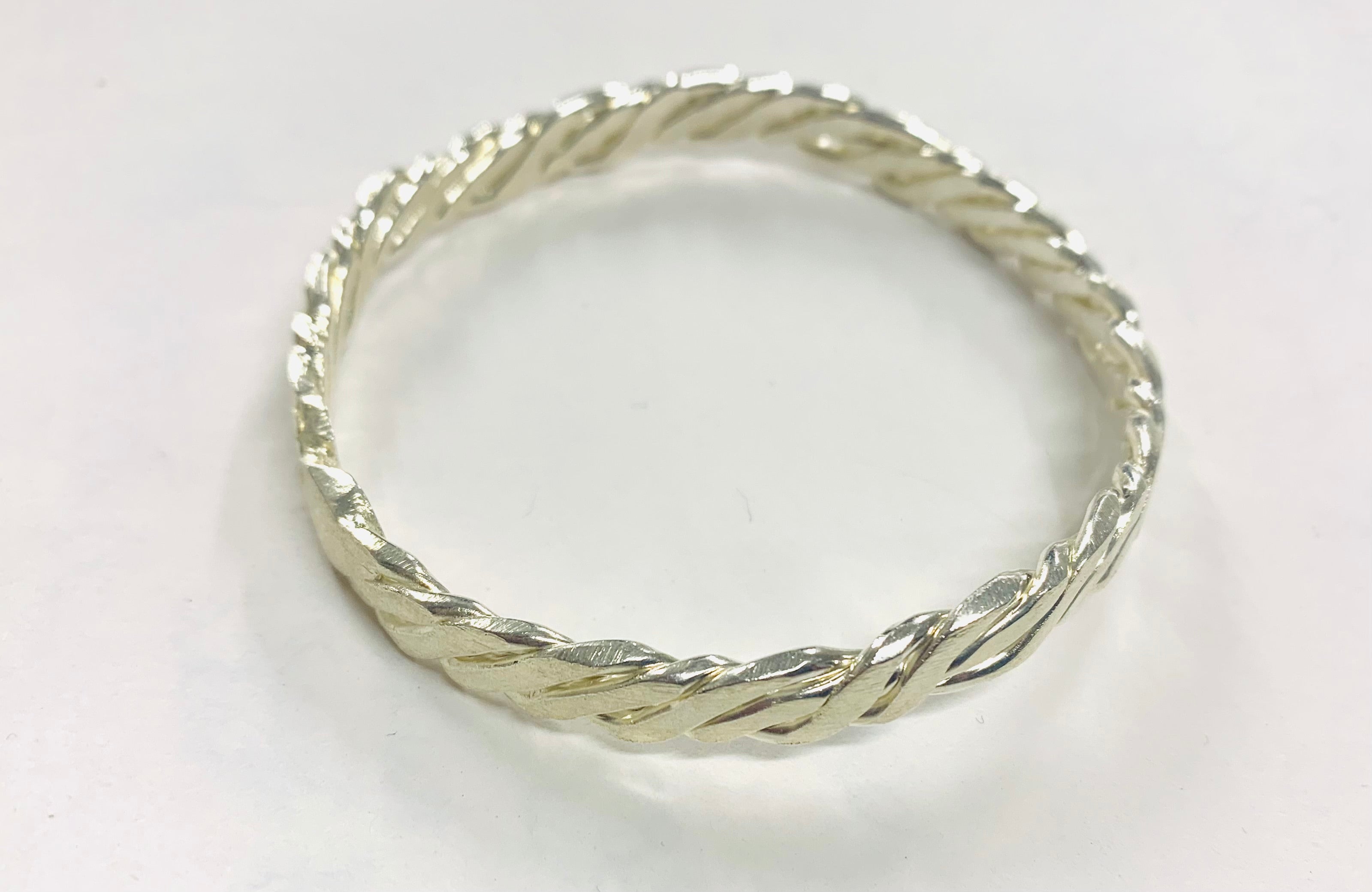 Plaited Bangle silver