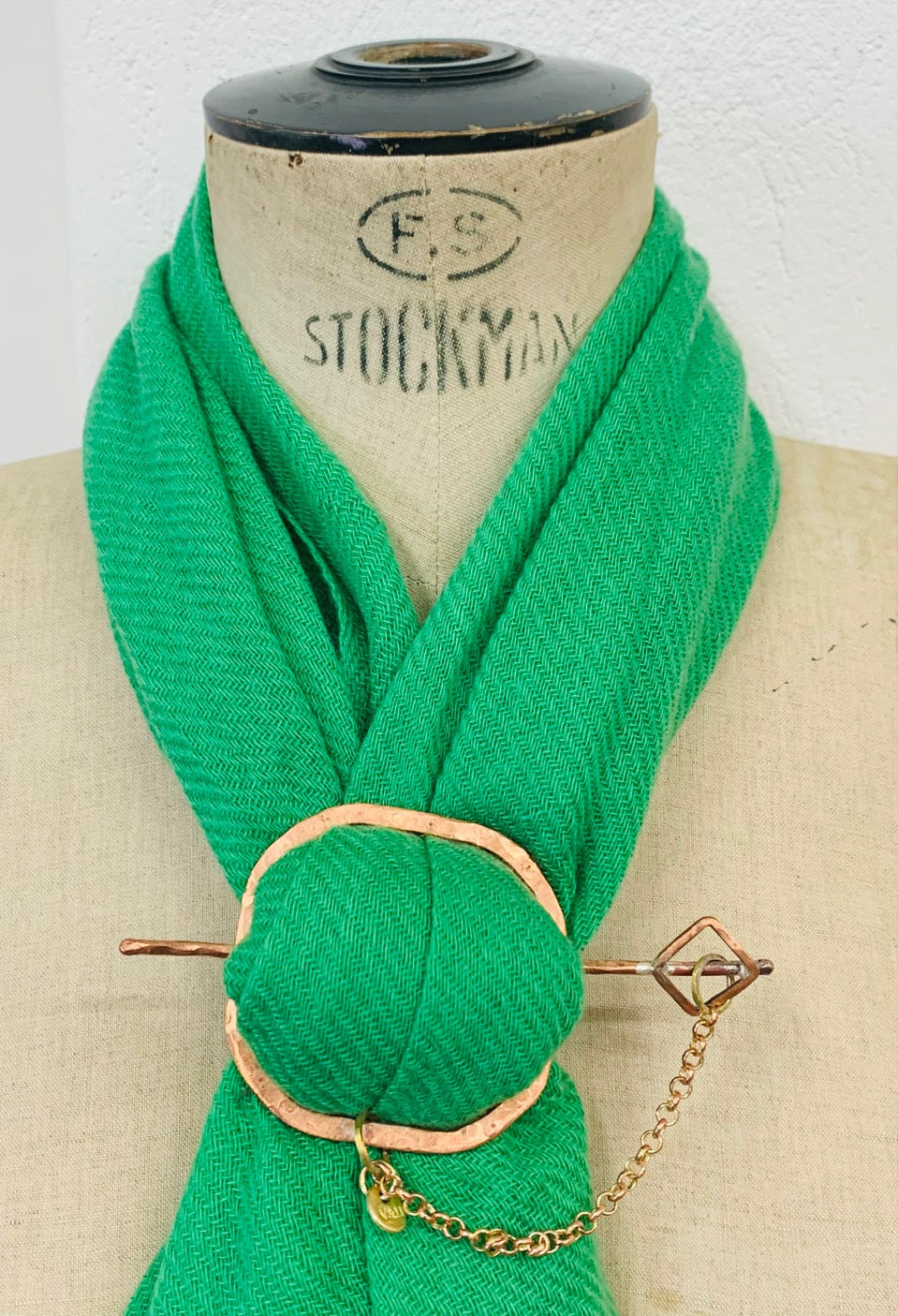 Scarf Tie copper thin square