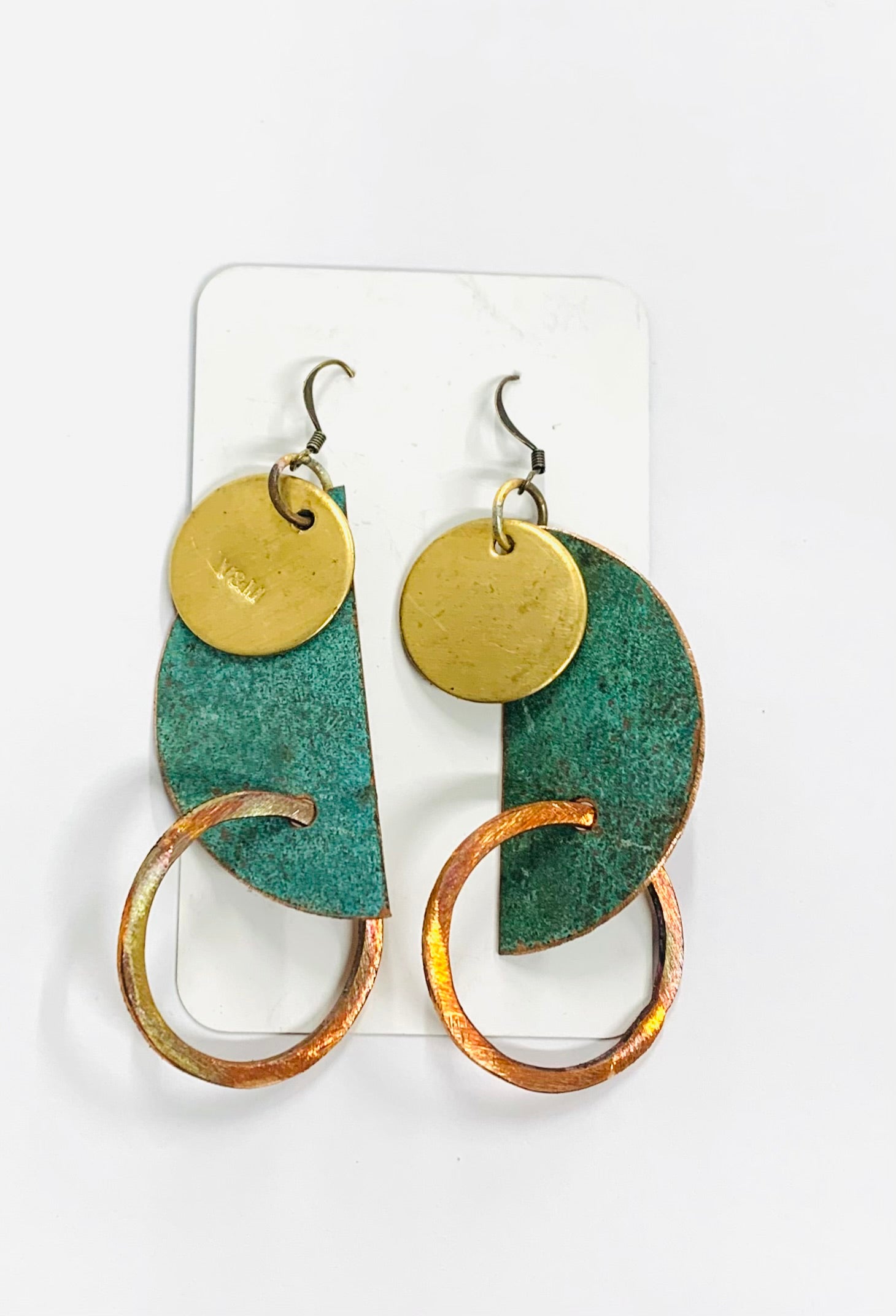 Church roof large semi circle earrings