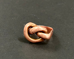 Big copper knot ring