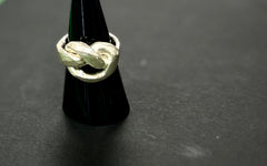 Big silver knot ring