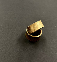 Brass textured ring