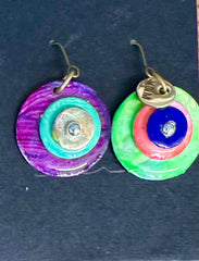 Colour flower earrings