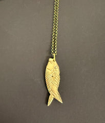 Fusione brass fish pendant