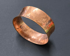 Concave copper bangle