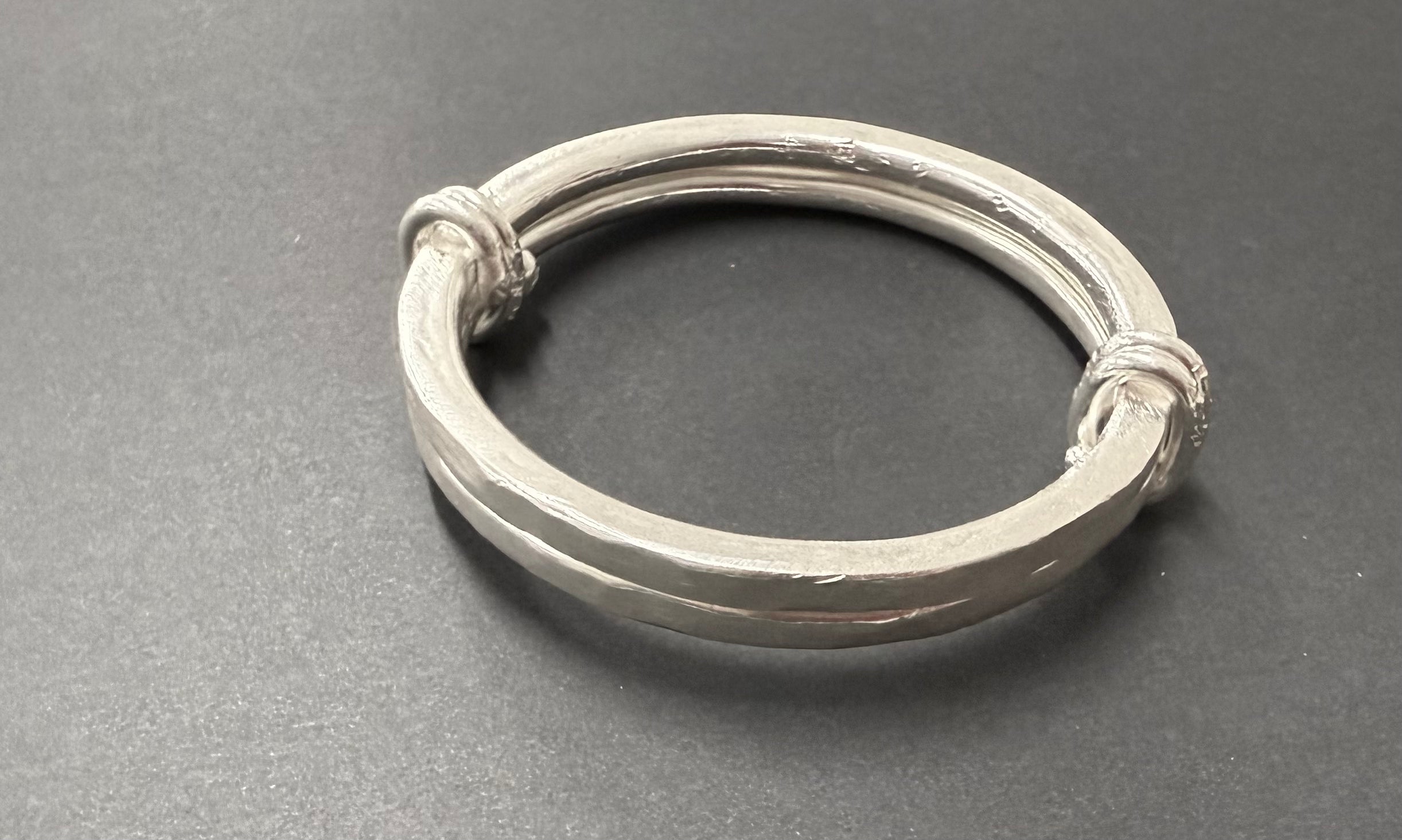 Double Classic silver bangle