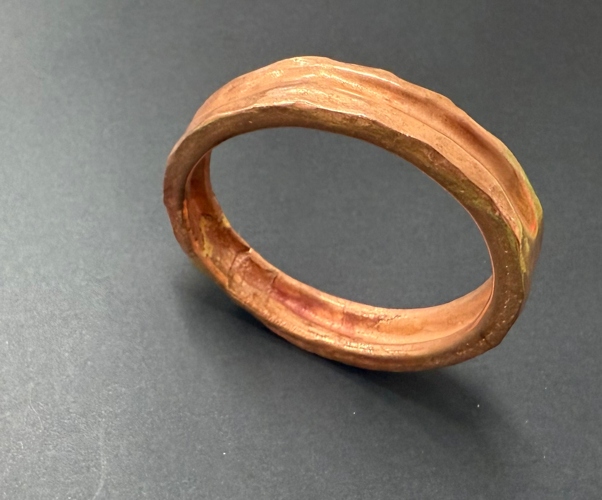 Extra wide copper bangle