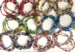 Long glass & metal beads