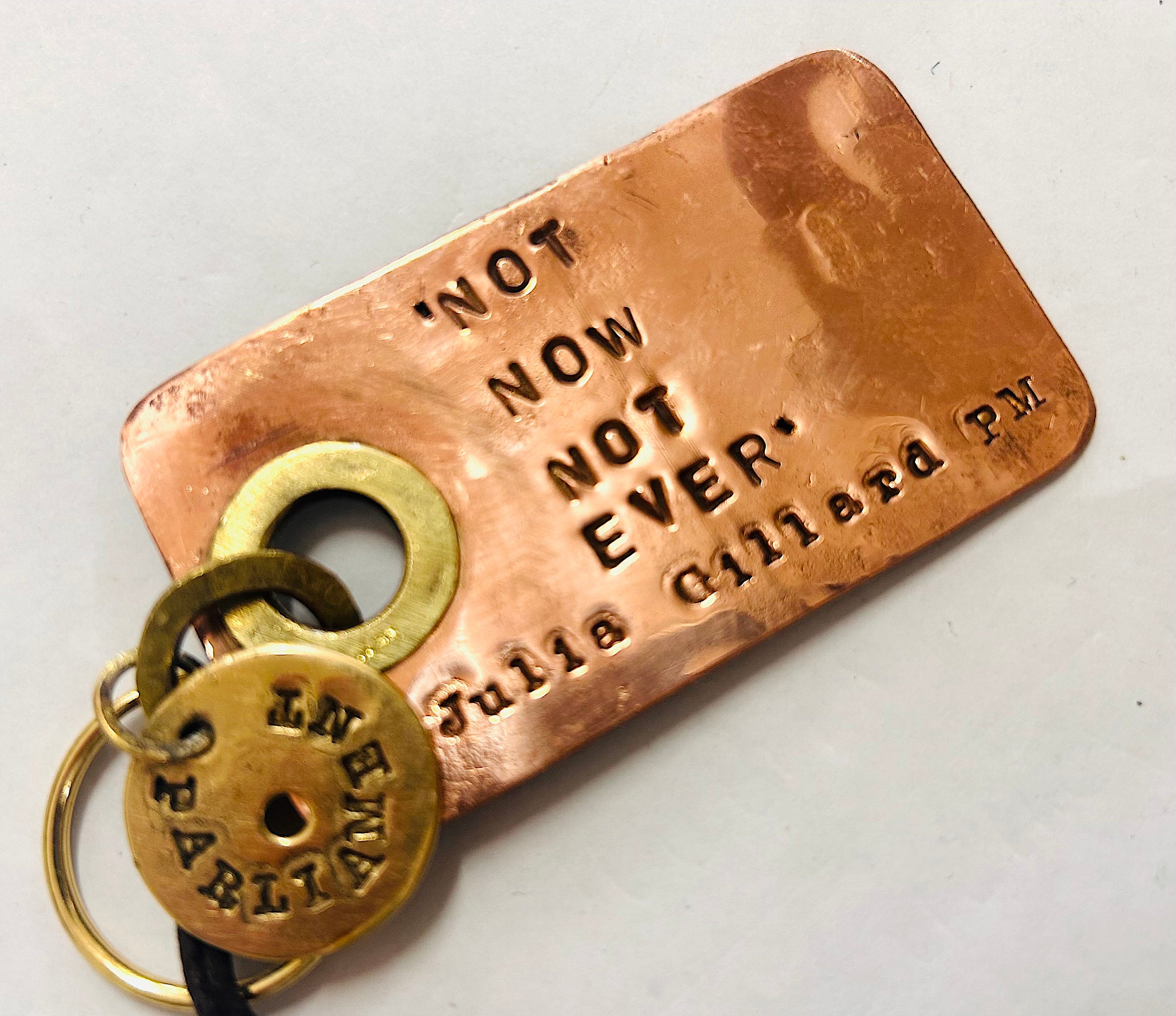 Not Now Not Ever Luggage Tag
