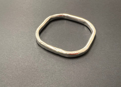 Classic silver square bangle