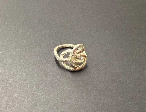 Intricate silver knot ring