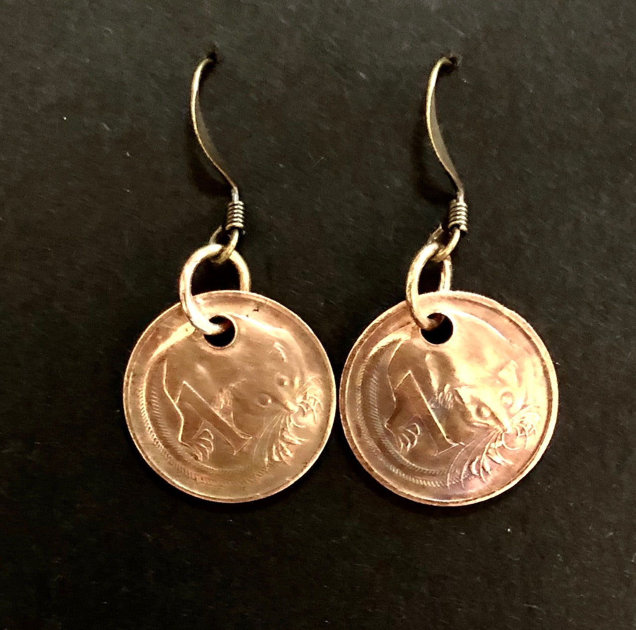 1c copper earrings