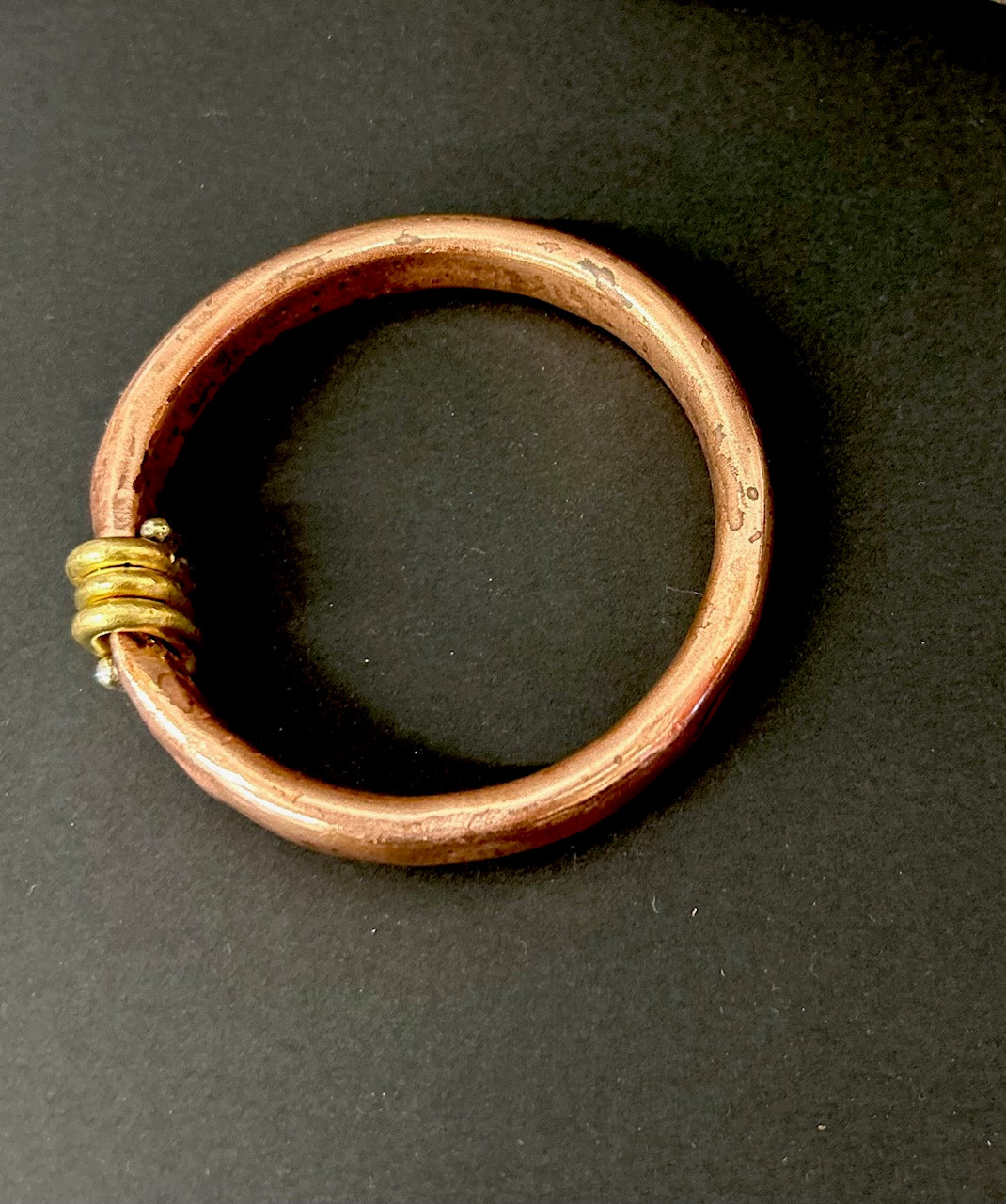 Anvil bangle wrap copper