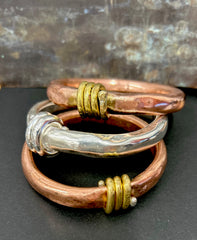 Anvil bangle wrap copper