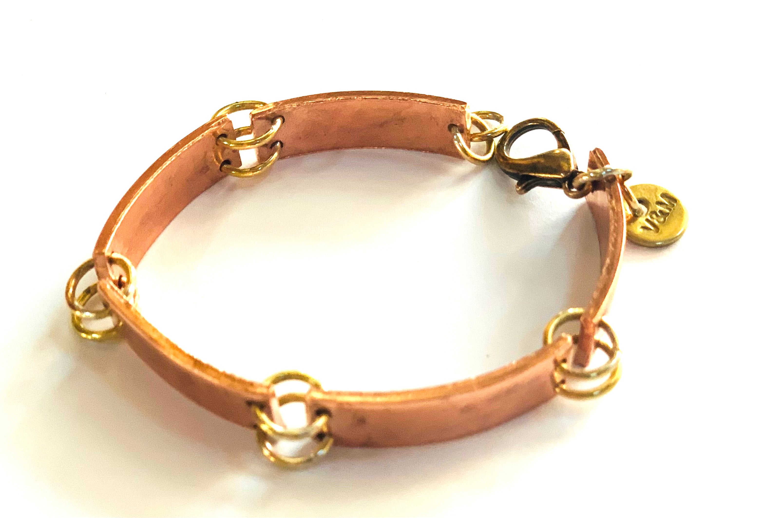 Copper arc bracelet