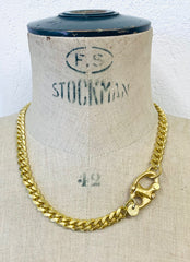 Chunky brass chain with boat clasp