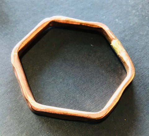 Classic copper hexagon bangle