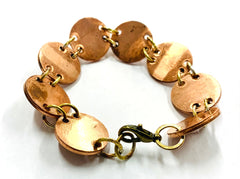 Copper disc bracelet