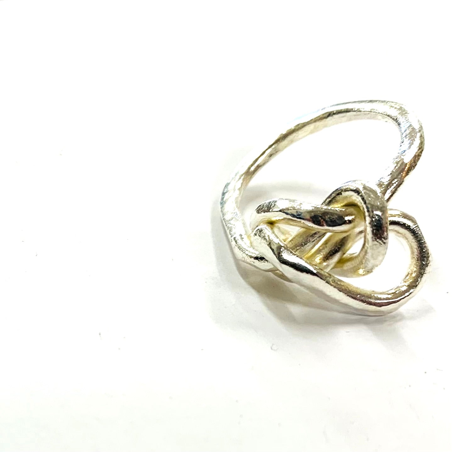 Intricate medium silver knot ring