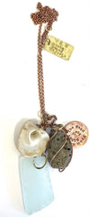 Ocean Found Objects cluster pendant