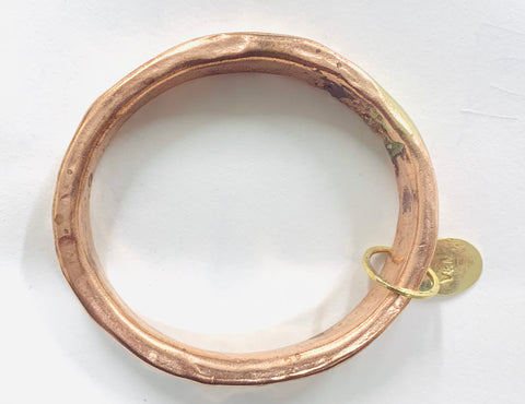 Anvil bangle oval copper