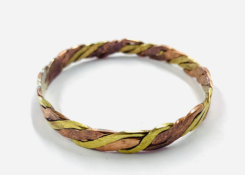 Plaited Bangle copper and brass