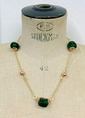 Tanqueray recycled glass short necklace