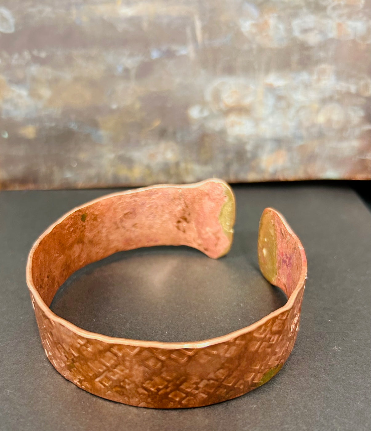 Wide copper cuff