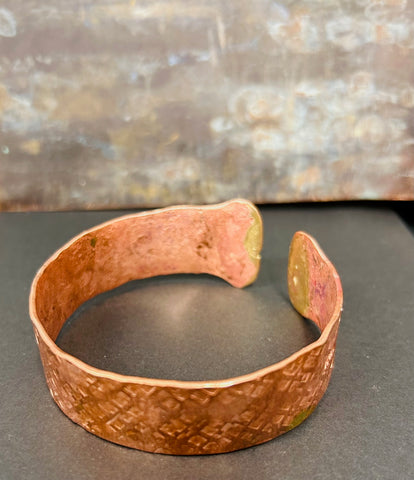 Wide copper cuff
